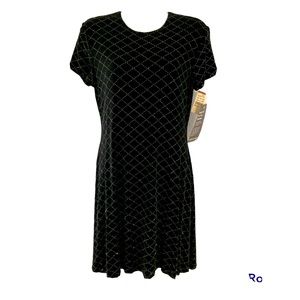 NWT 90s Marian & Maral Women Size M Black Glitter Sparkle Party/Skater New Years